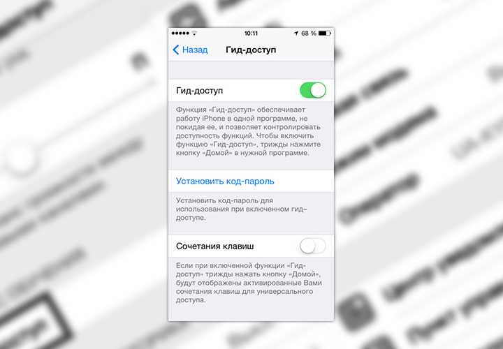Гид-доступ на iphone — что это такое и как его настроить