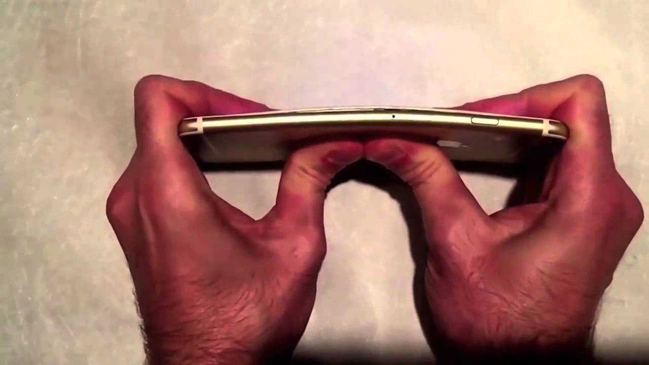 Samsung galaxy s6 edge гнется легче iphone 6 plus (видео)