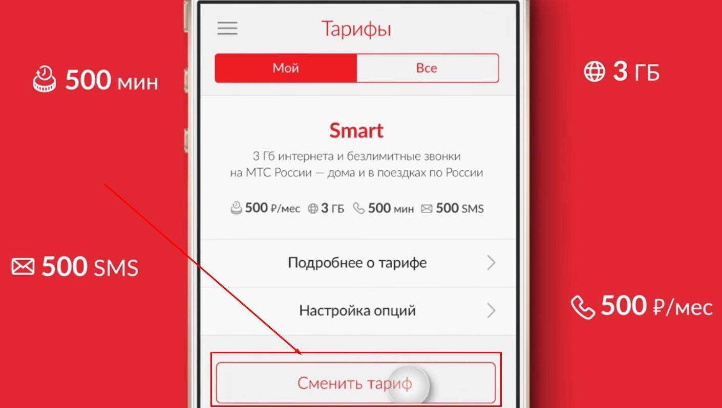 Как сменить тарифный план мтс