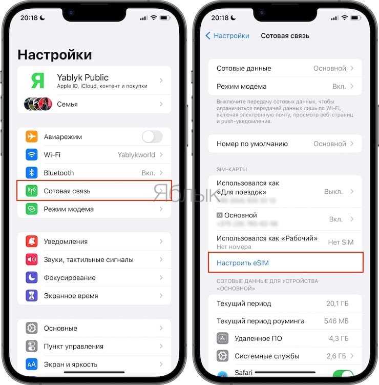 Сим карта электронная в iphone