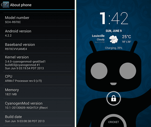 Установка cyanogenmod 13 на android-устройстве
