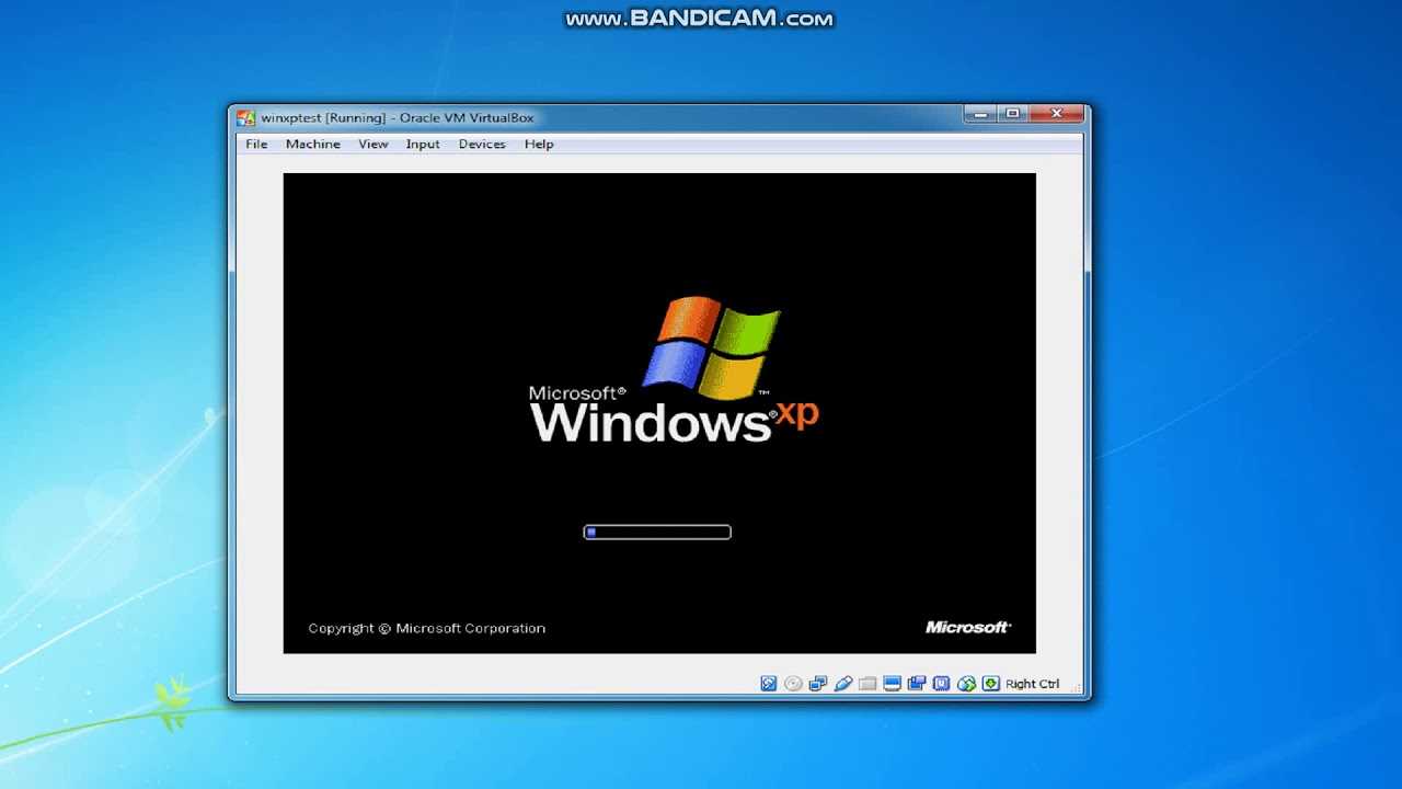 Виртуальная машина virtualbox windows xp