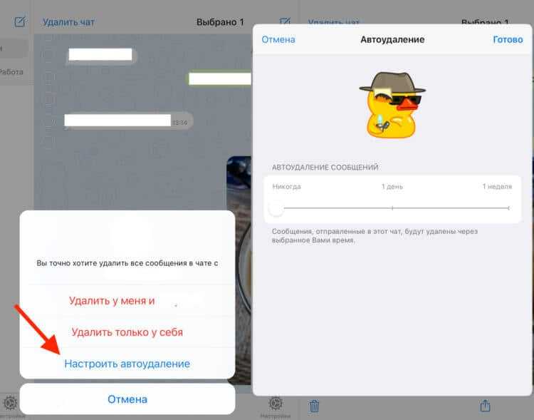 Телеграмм автоудаление фото