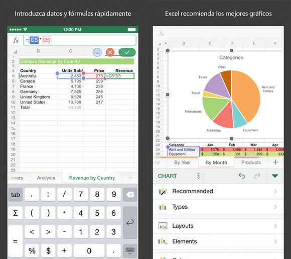 Как сделать диаграмму в excel на телефоне айфон