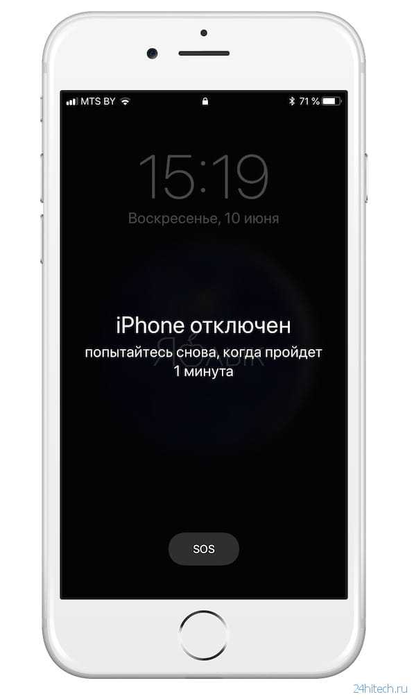 Что делать при сообщении «iphone отключен подключитесь к itunes»