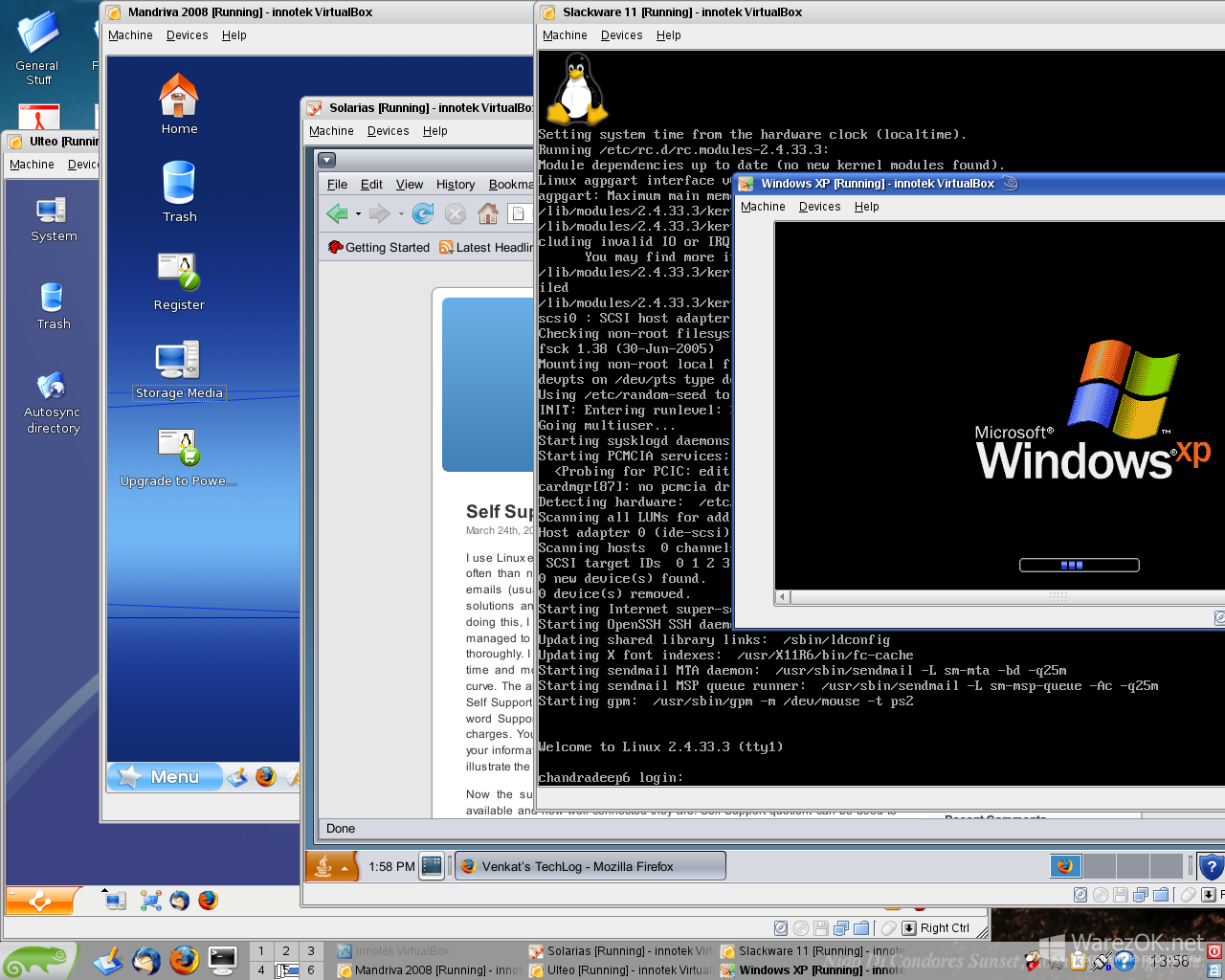 Установка операционных систем на virtualbox