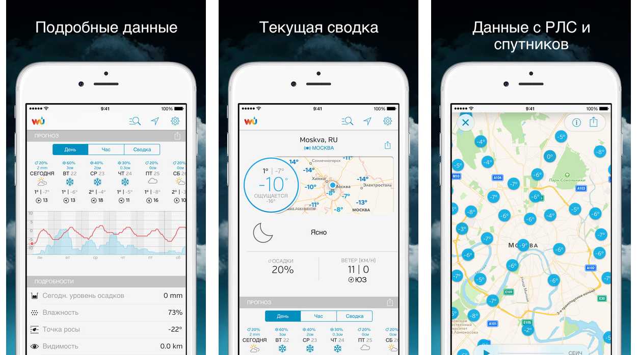Какое приложение погоды на айфоне